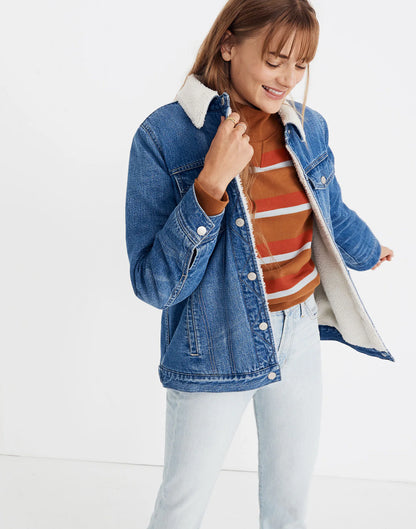 Madewell Denim Sherpa Jacket (M)