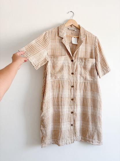Everlane Plaid Linen Dress
