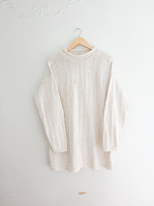 Vintage Patterned Cream Knit