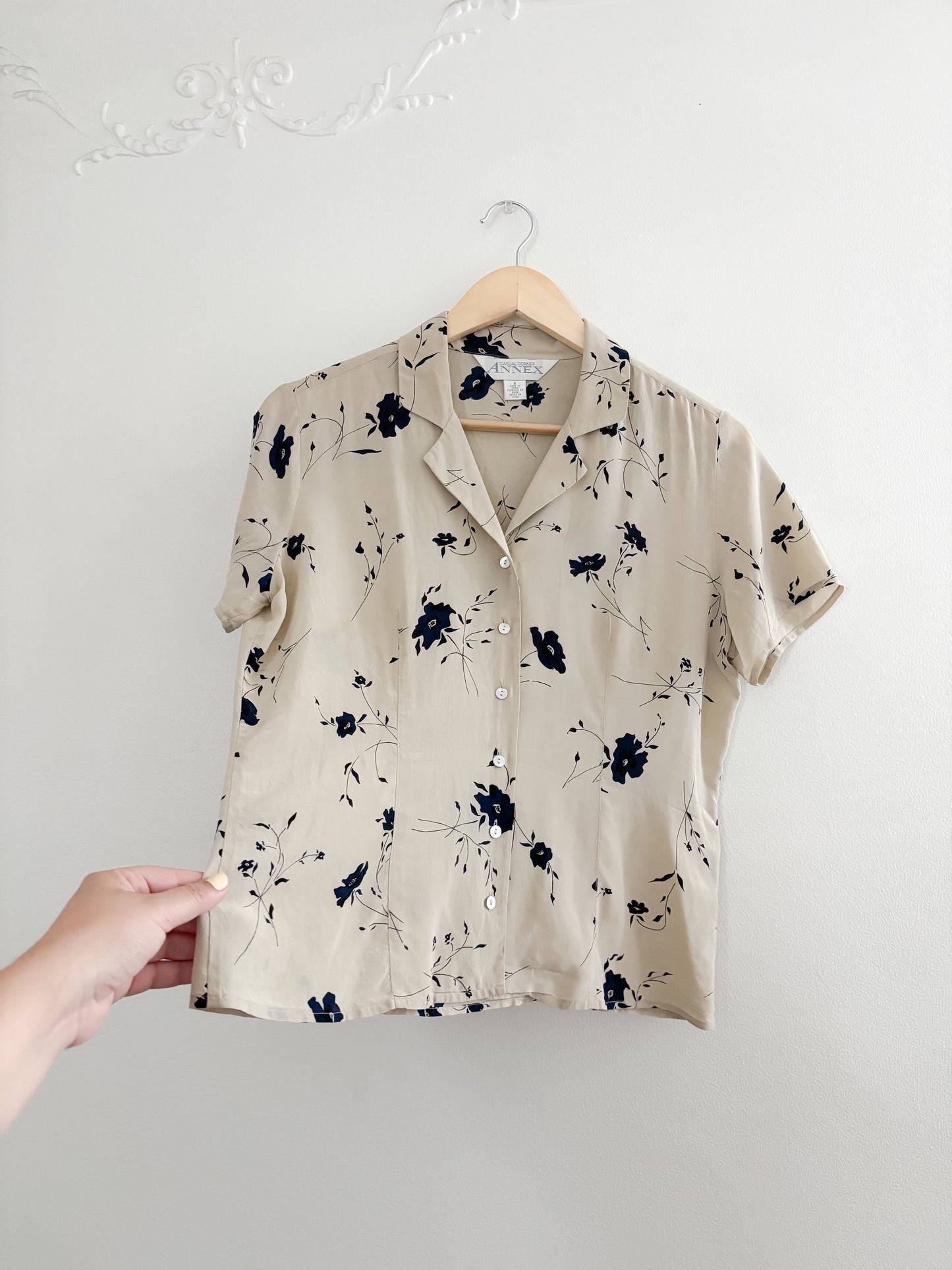 Vintage Floral Silk Button Up (8)