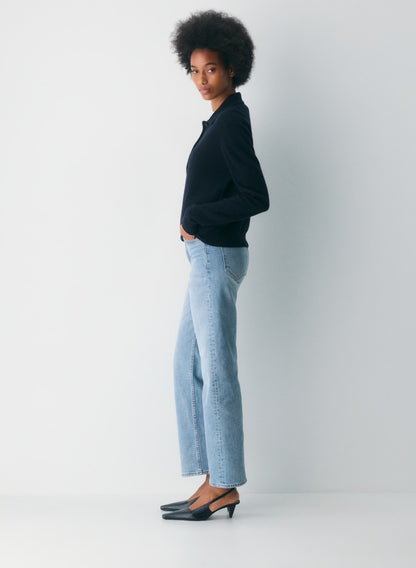 Denim Forum Arlo High Rise Straight Jeans (26)
