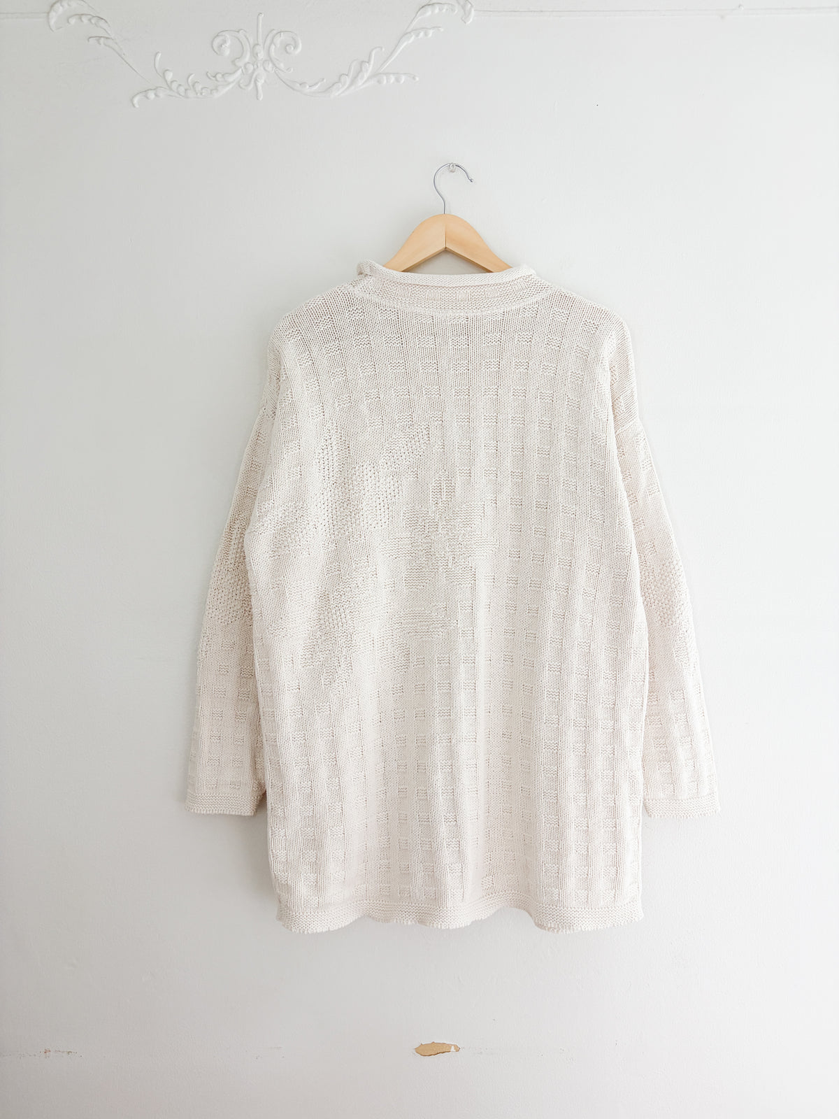 Vintage Patterned Cream Knit