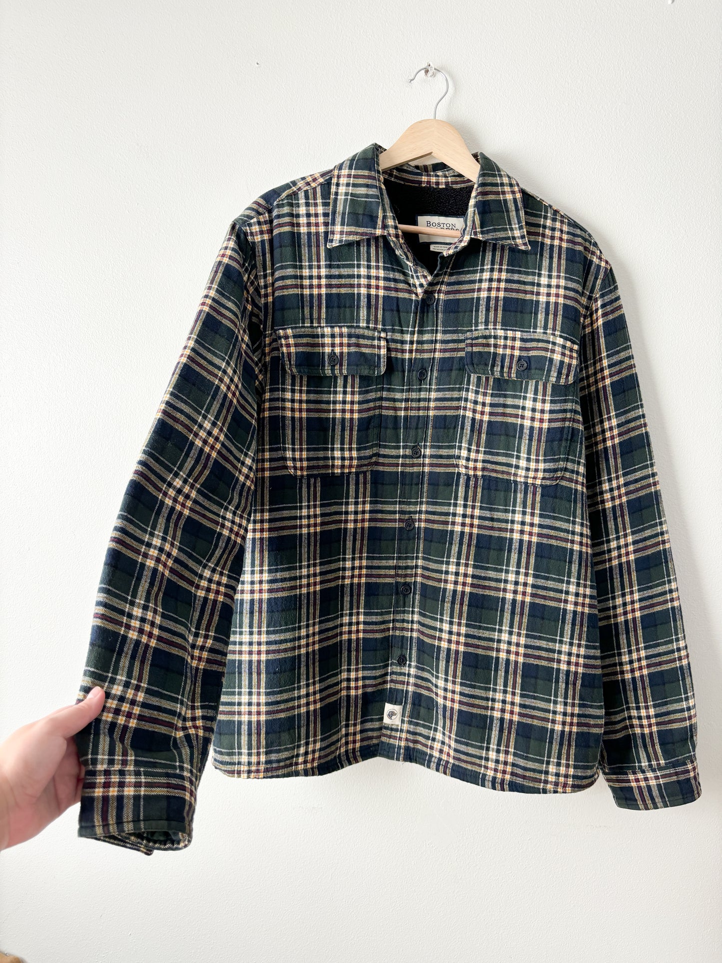 Boston Trader Plaid Sherpa Lined Flannel