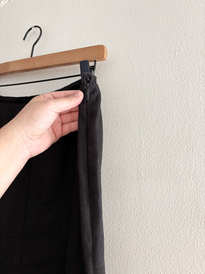 Vintage Talbots Black Irish Linen Skirt (32”)