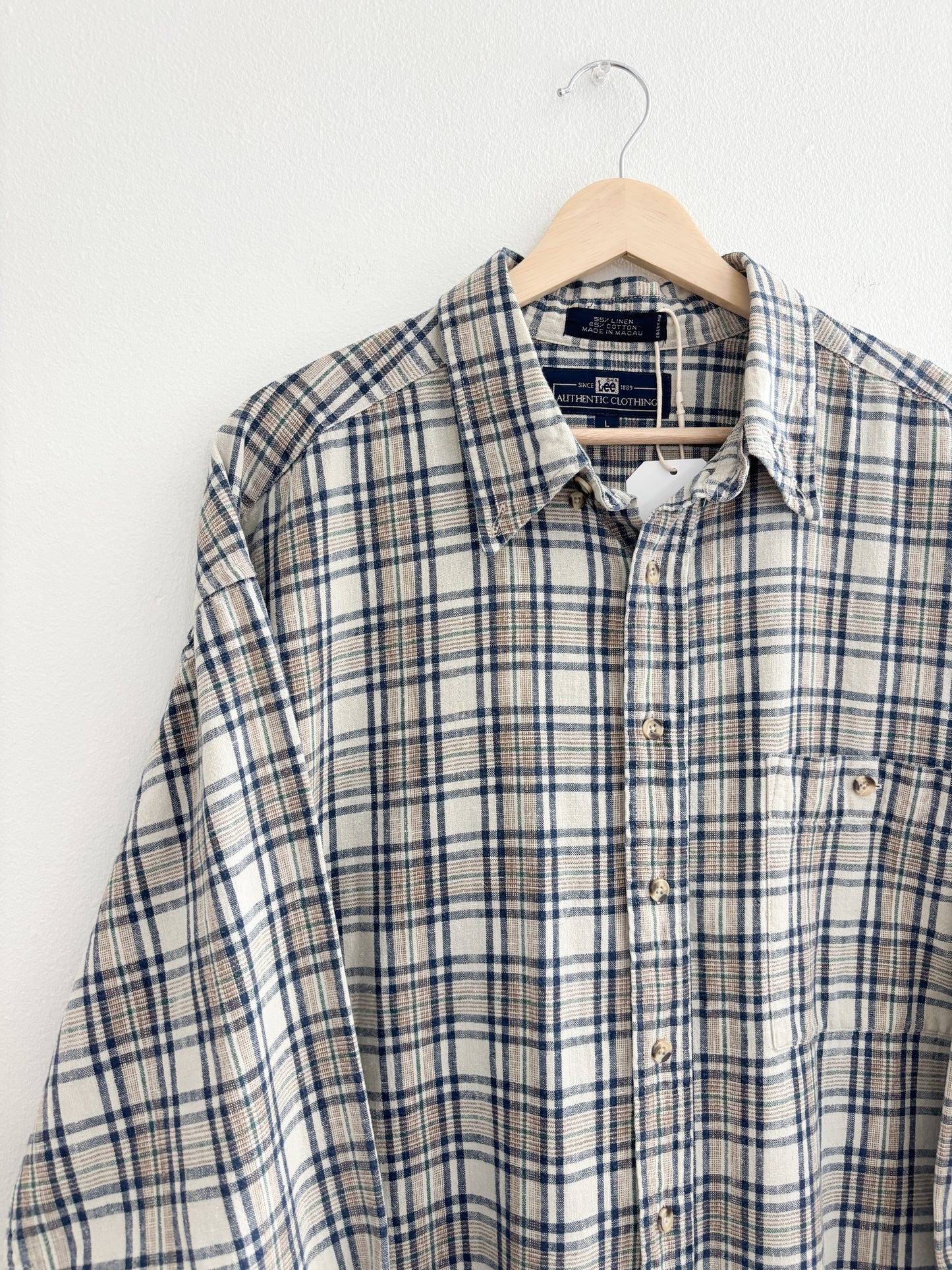 Vintage Lee Plaid Flannel (L)