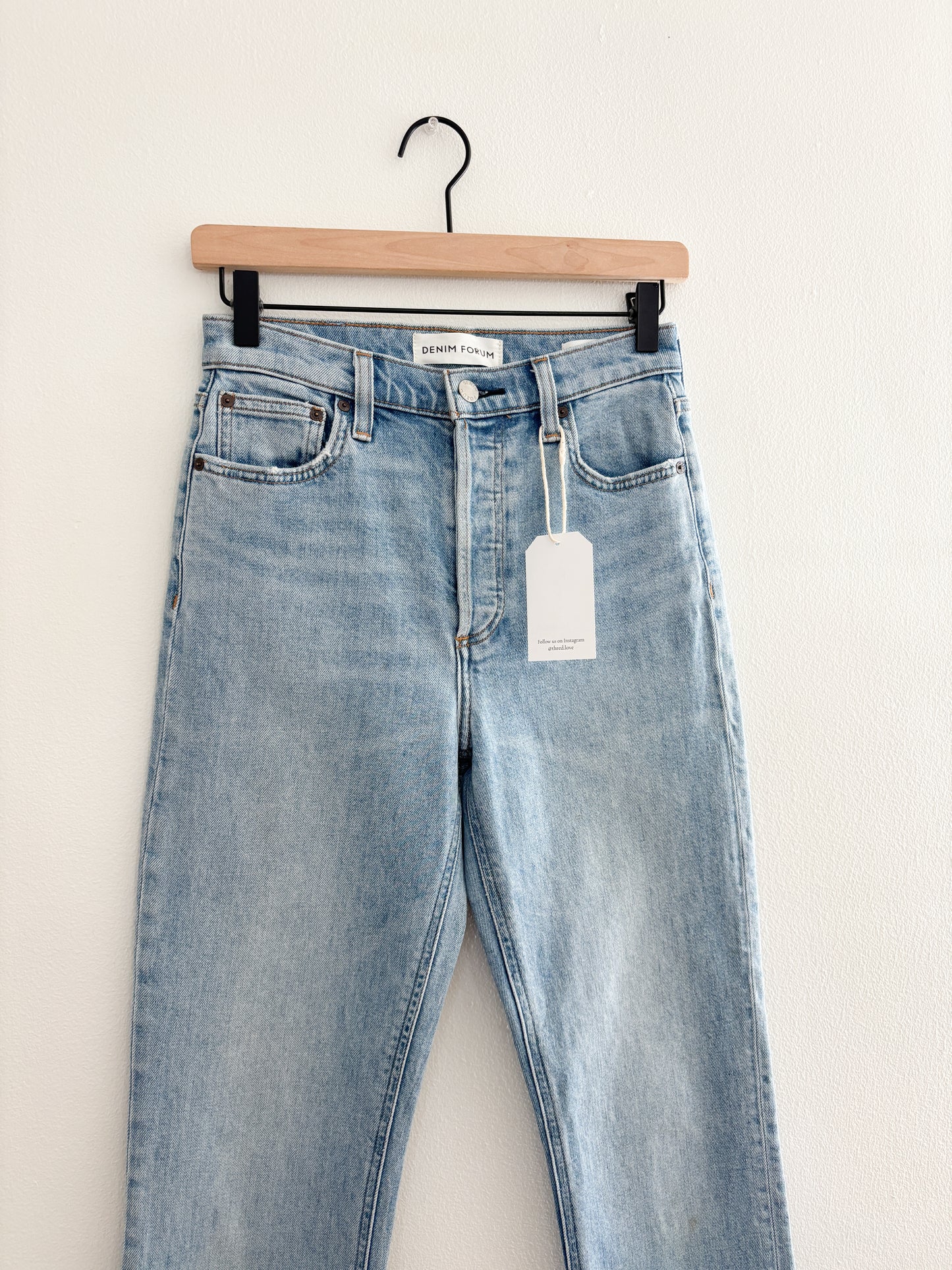 Denim Forum Arlo High Rise Straight Jeans (26)