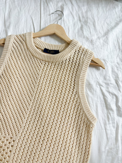 Cream Sweater Tank (L)