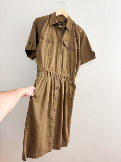 Vintage Liz Claiborne Olive Dress (M)