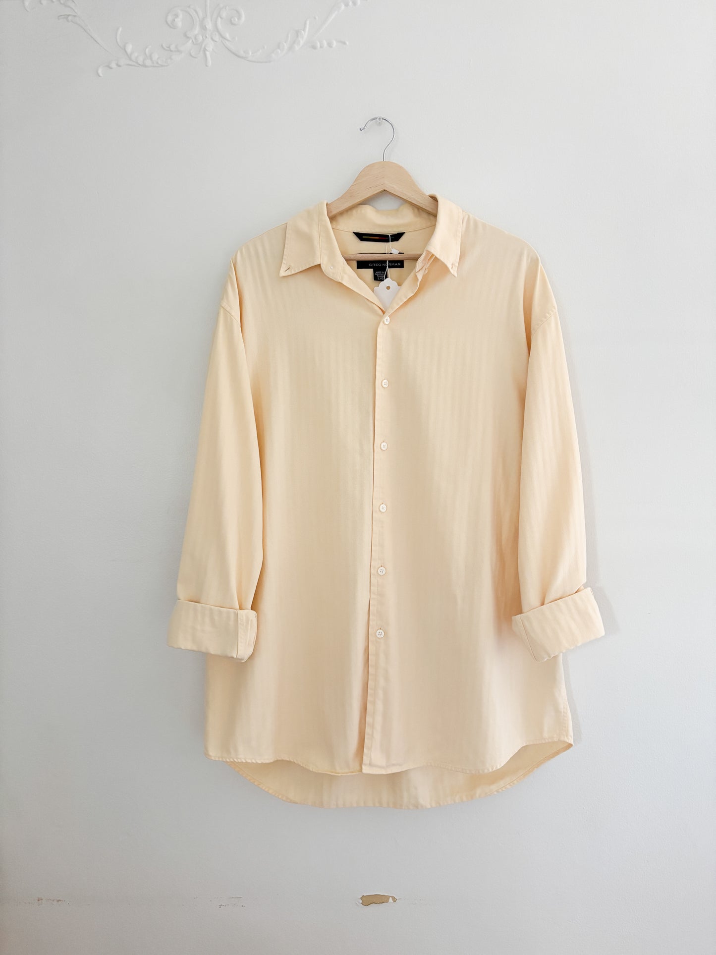 Yellow Striped Button Up (L)