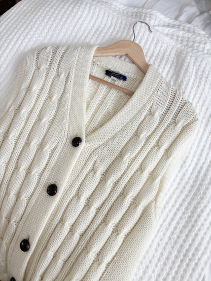 Vintage Cable Knit Vest (L)