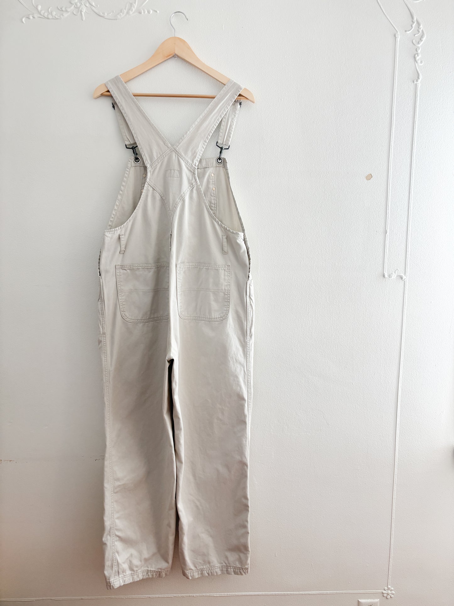 Vintage Khaki Overalls (L)