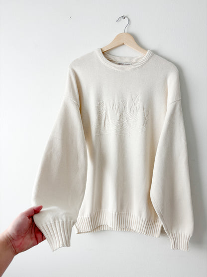 Vintage Cream Duck Sweater