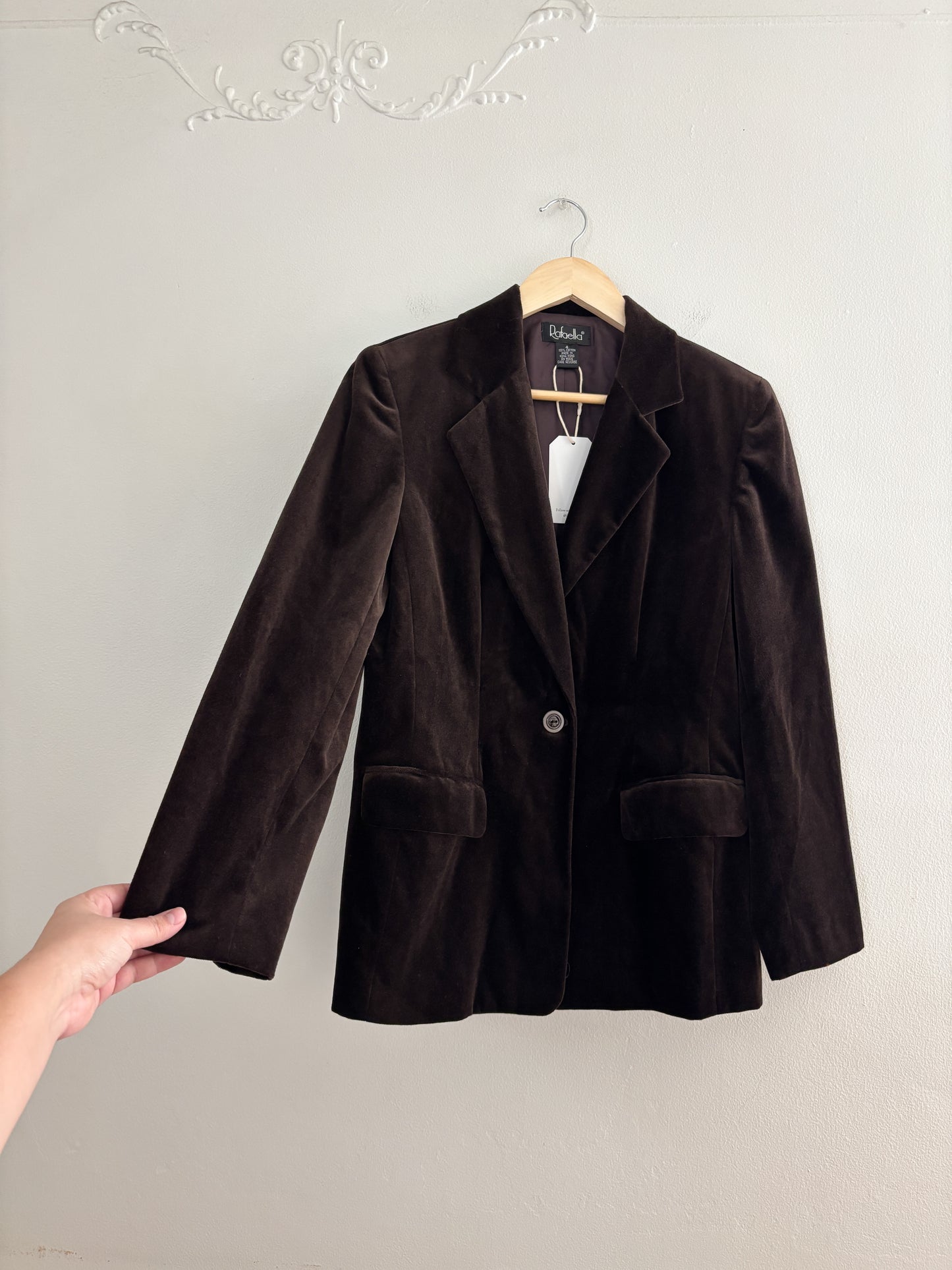 Vintage Brown Velvet Blazer (4)