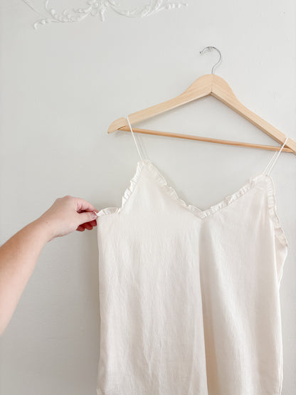 Express ruffle tank top (S)