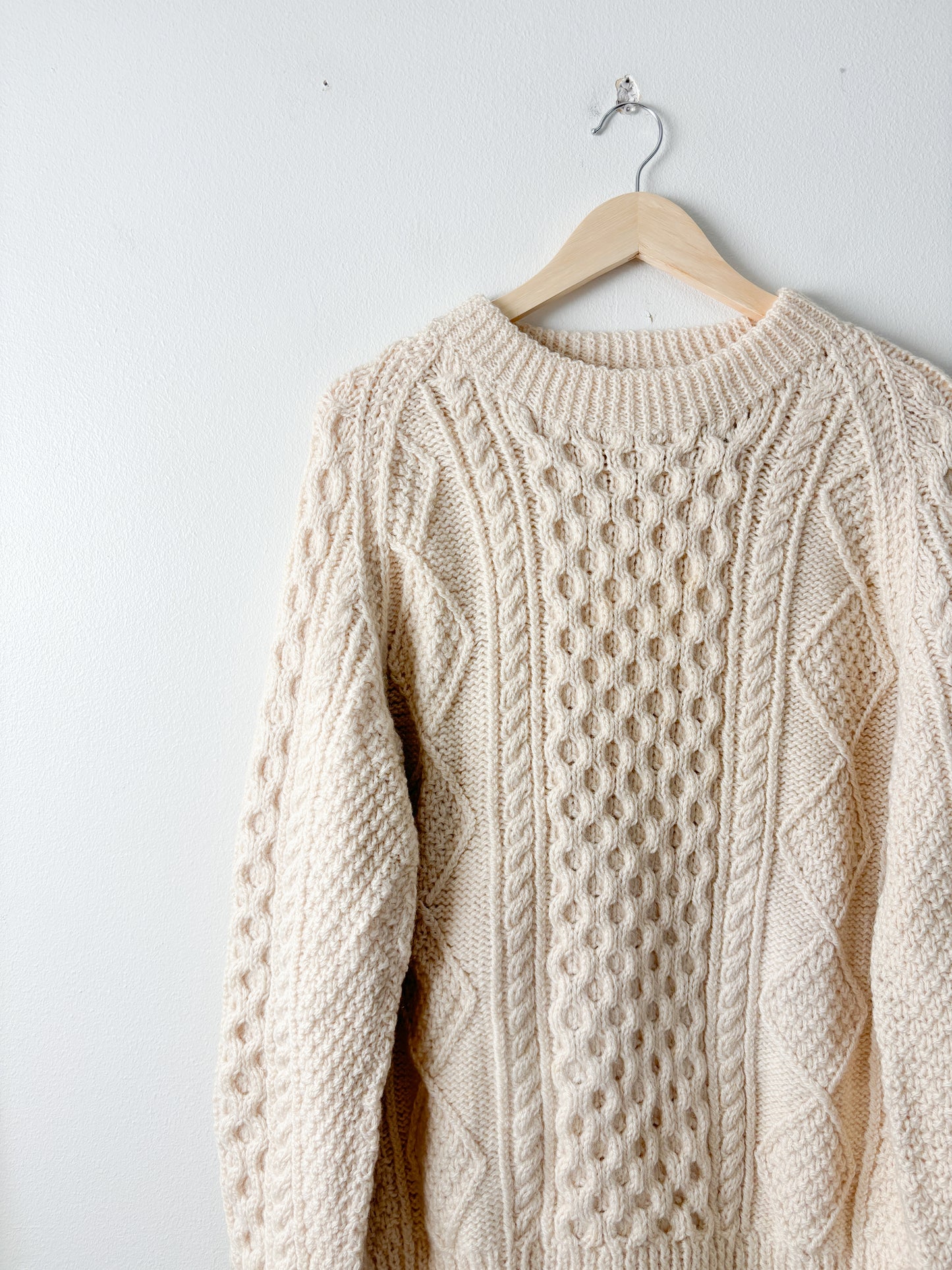 Vintage Hand Knit Cable knit sweater