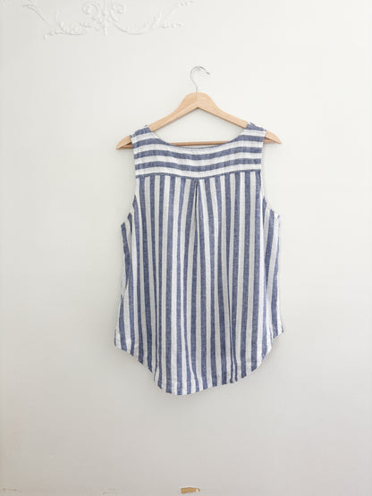 Blue Striped Tank Top (M/L)