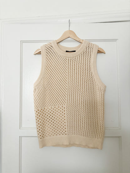 Cream Sweater Tank (L)