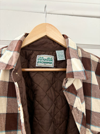 Vintage Checkered Shacket (XL)