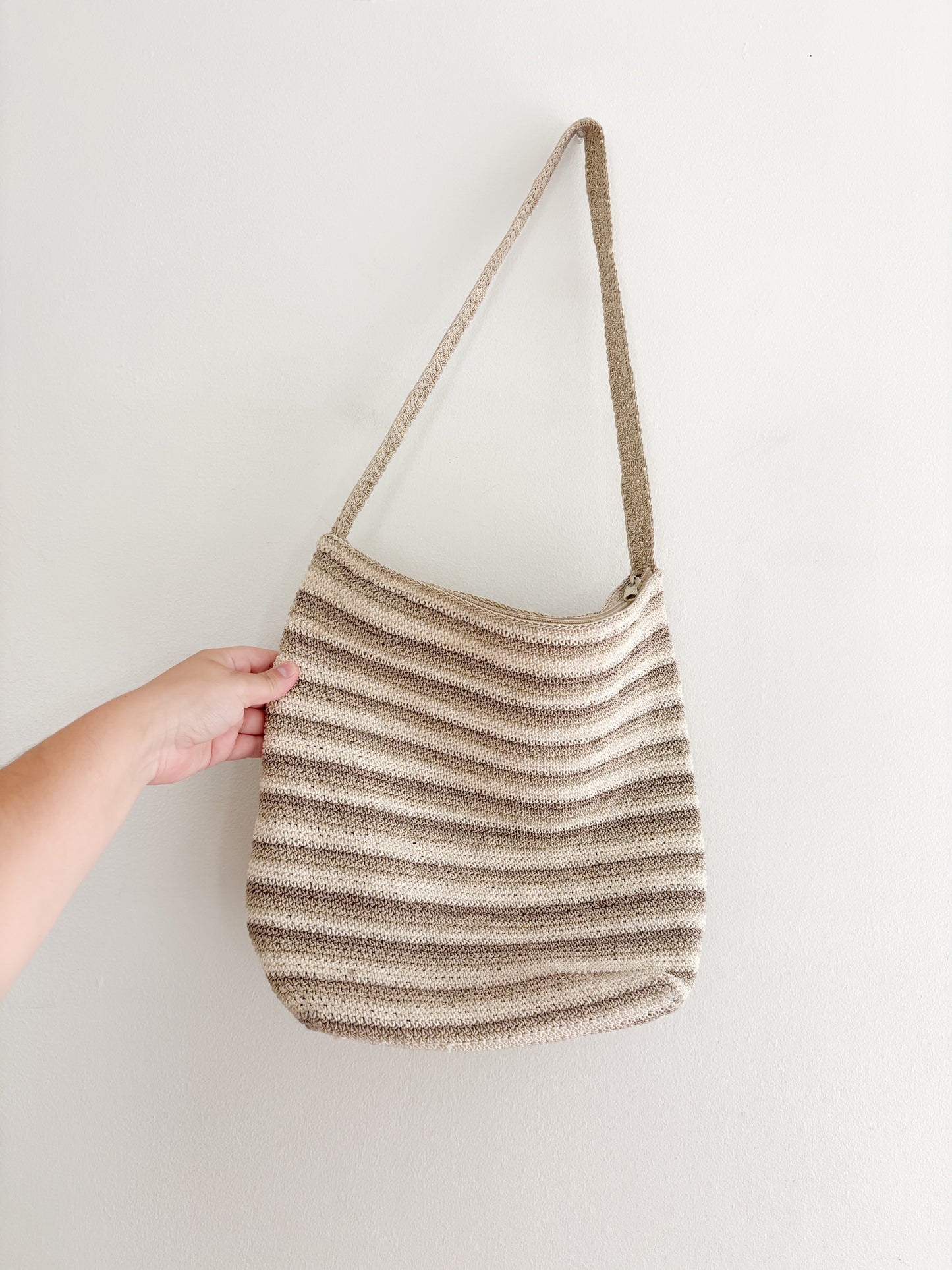 Vintage Striped Woven Purse