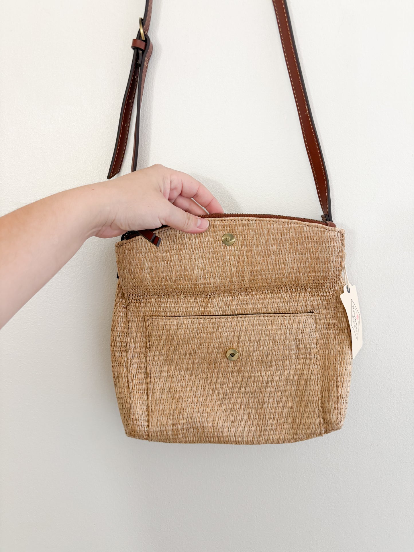 NWT St John’s Bay Woven Crossbody Purse