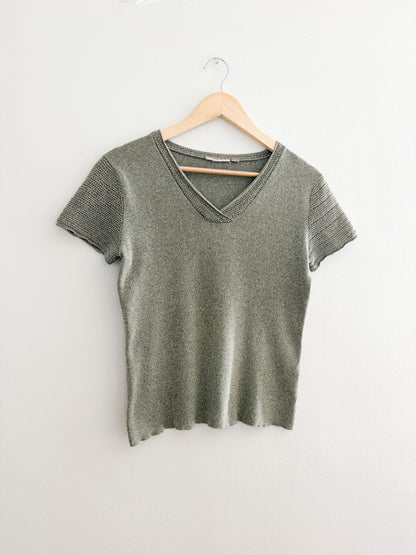 Croft & Barrow Green Knit top (S)