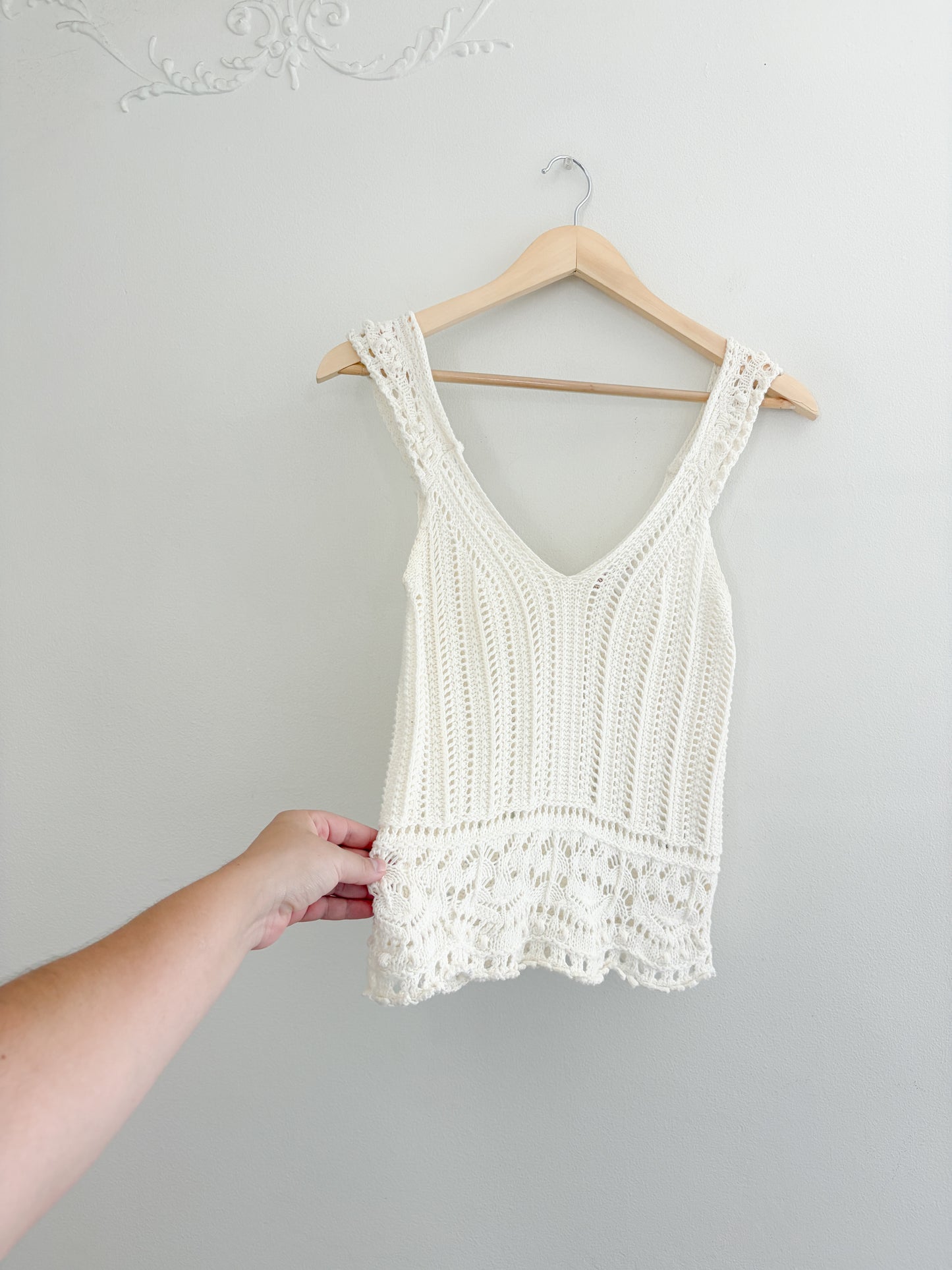 Shyanne Crochet Knit Tank (M)
