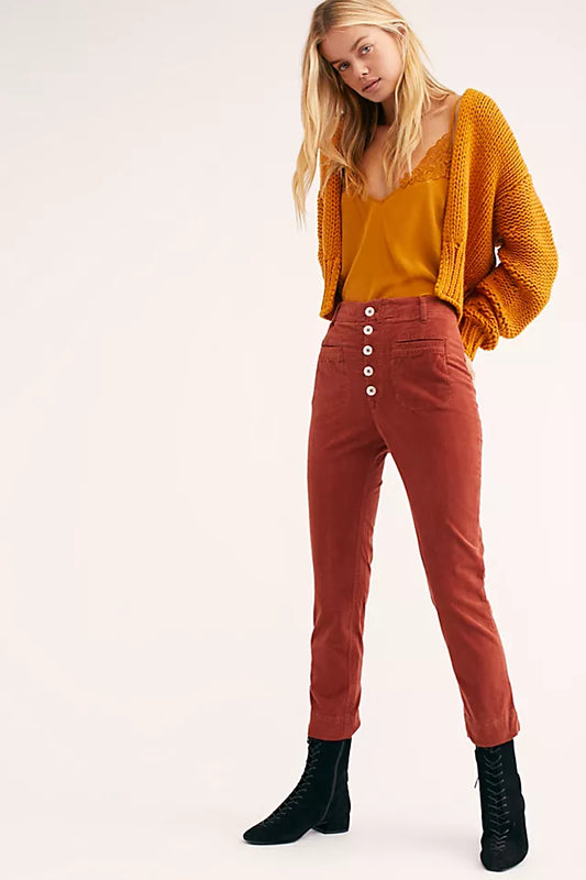 Free people button fly pants