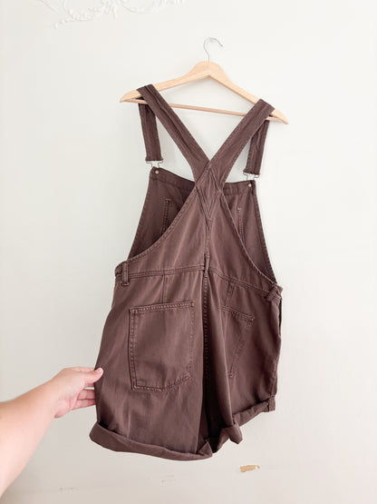 Free People Brown Ziggy Overalls