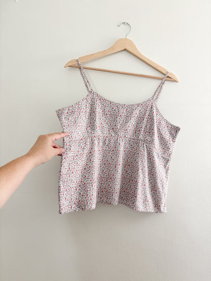 Vintage floral tank top (M/L)
