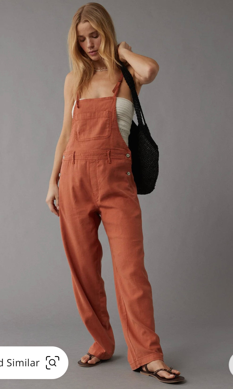 American Eagle Linen Blend overalls (M)