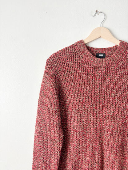 Uniqlo red heathered knit