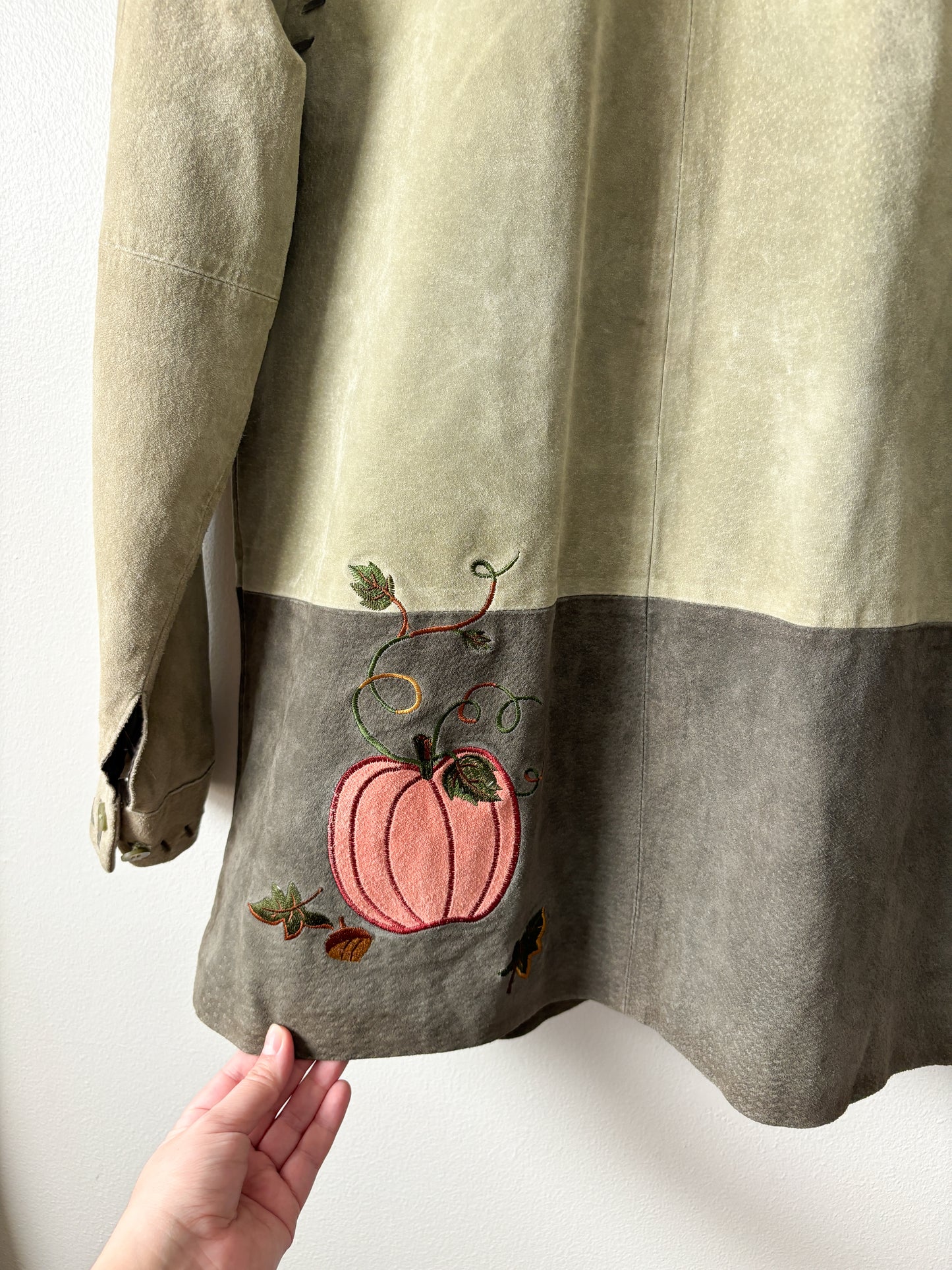 Vintage Pumpkin Leather Jacket