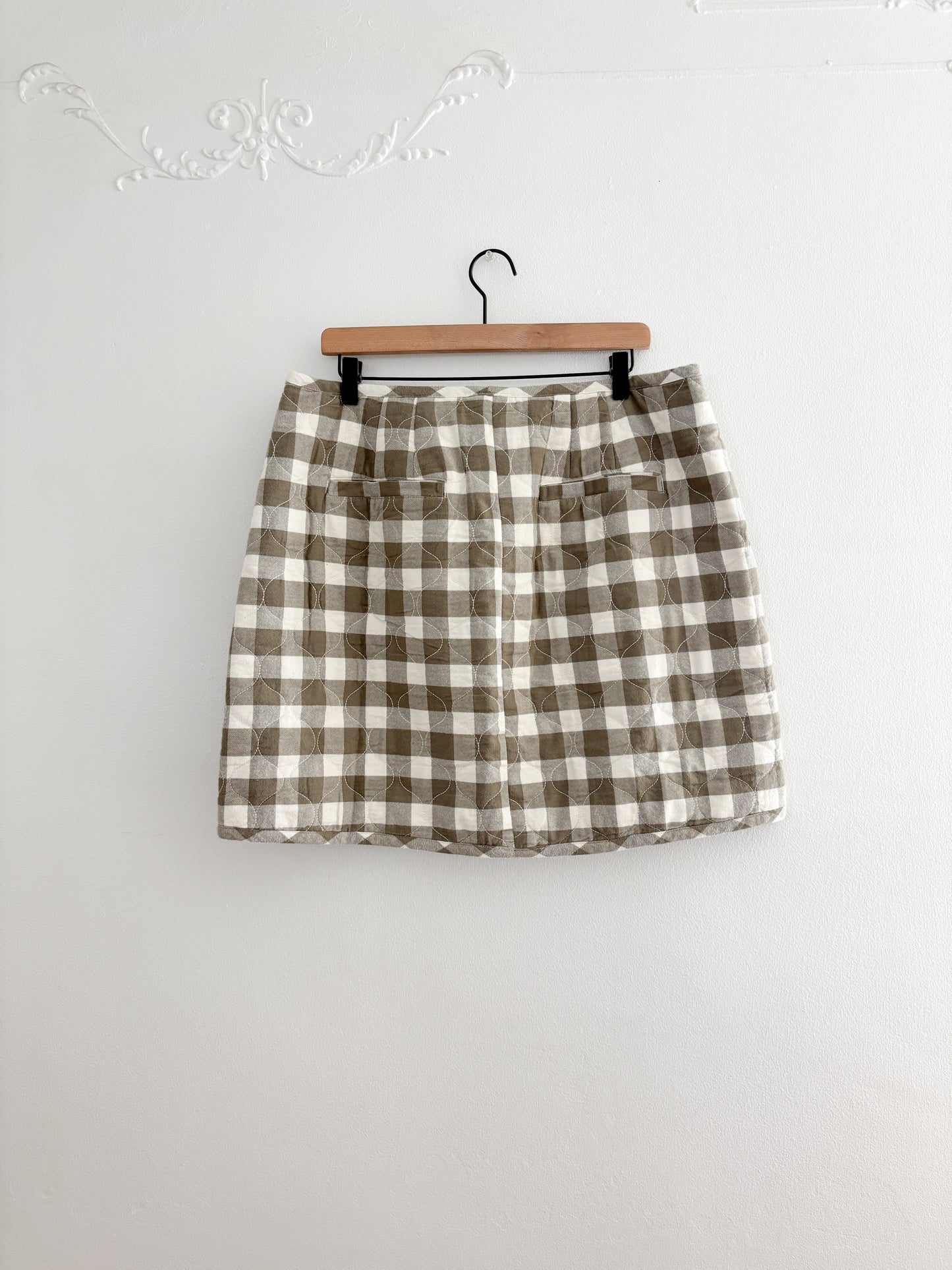 Madewell Gingham Quilted Skirt (14)