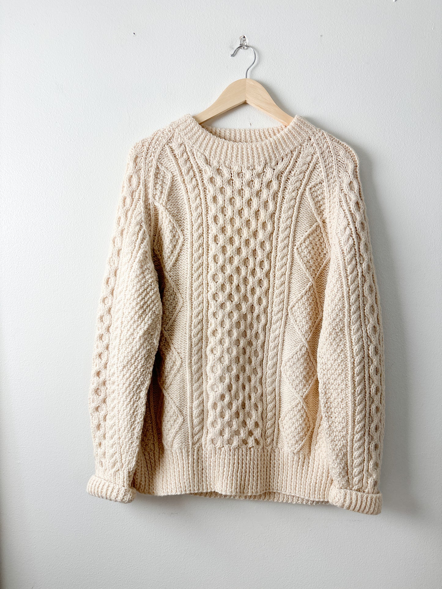 Vintage Hand Knit Cable knit sweater