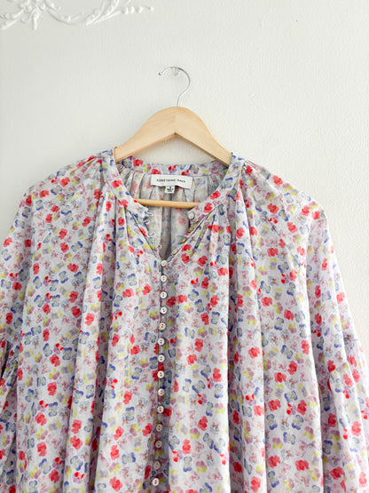 Something Navy Floral Blouse (S)