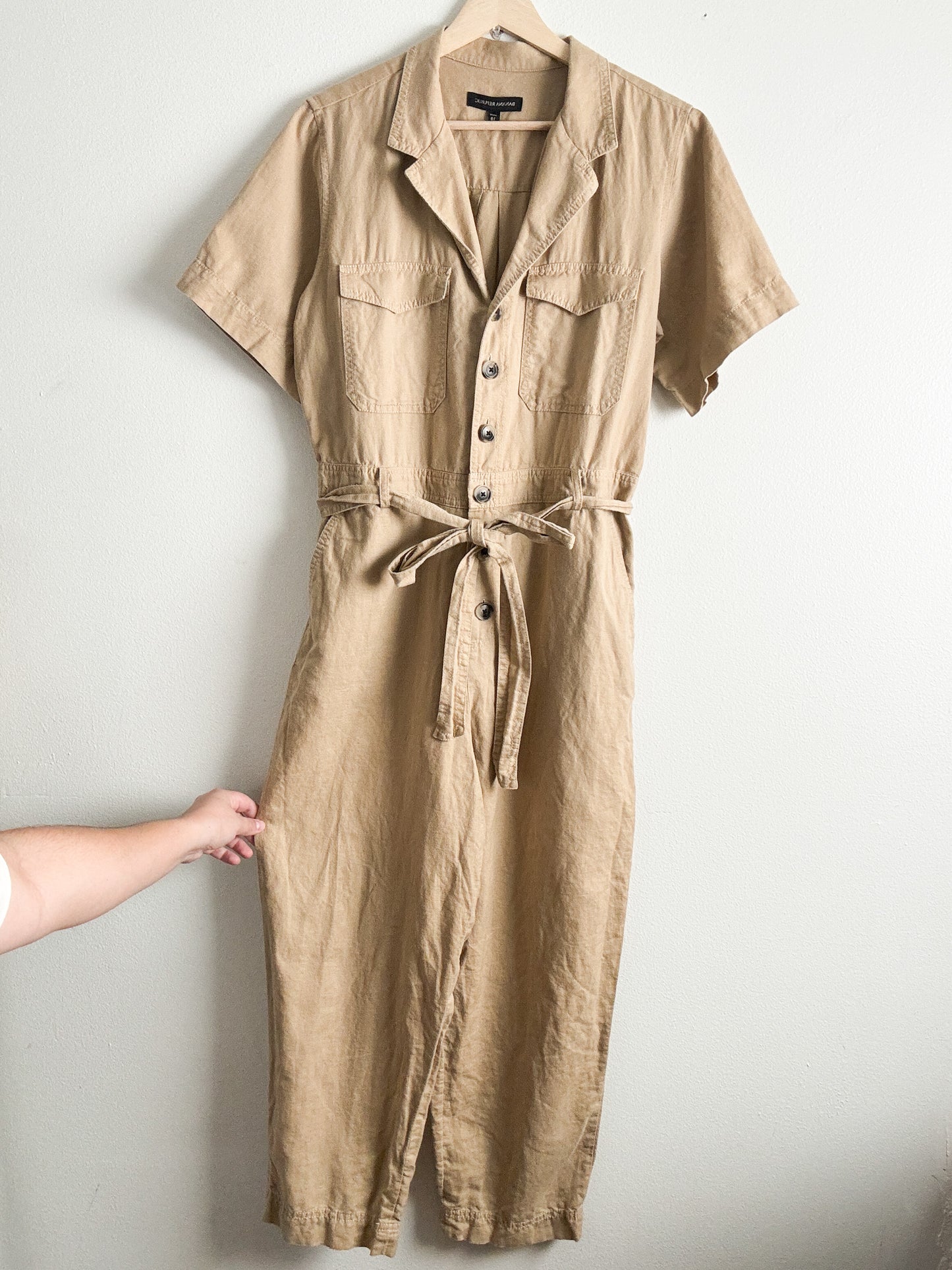 Banana Republic Linen Cotton Blend Jumpsuit