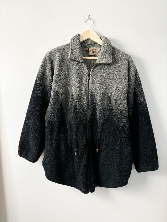 Vintage Dark Forest Sherpa Jacket