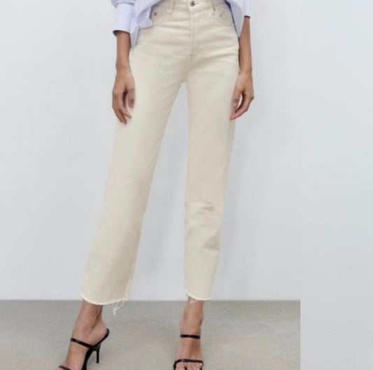 Zara raw hem jeans