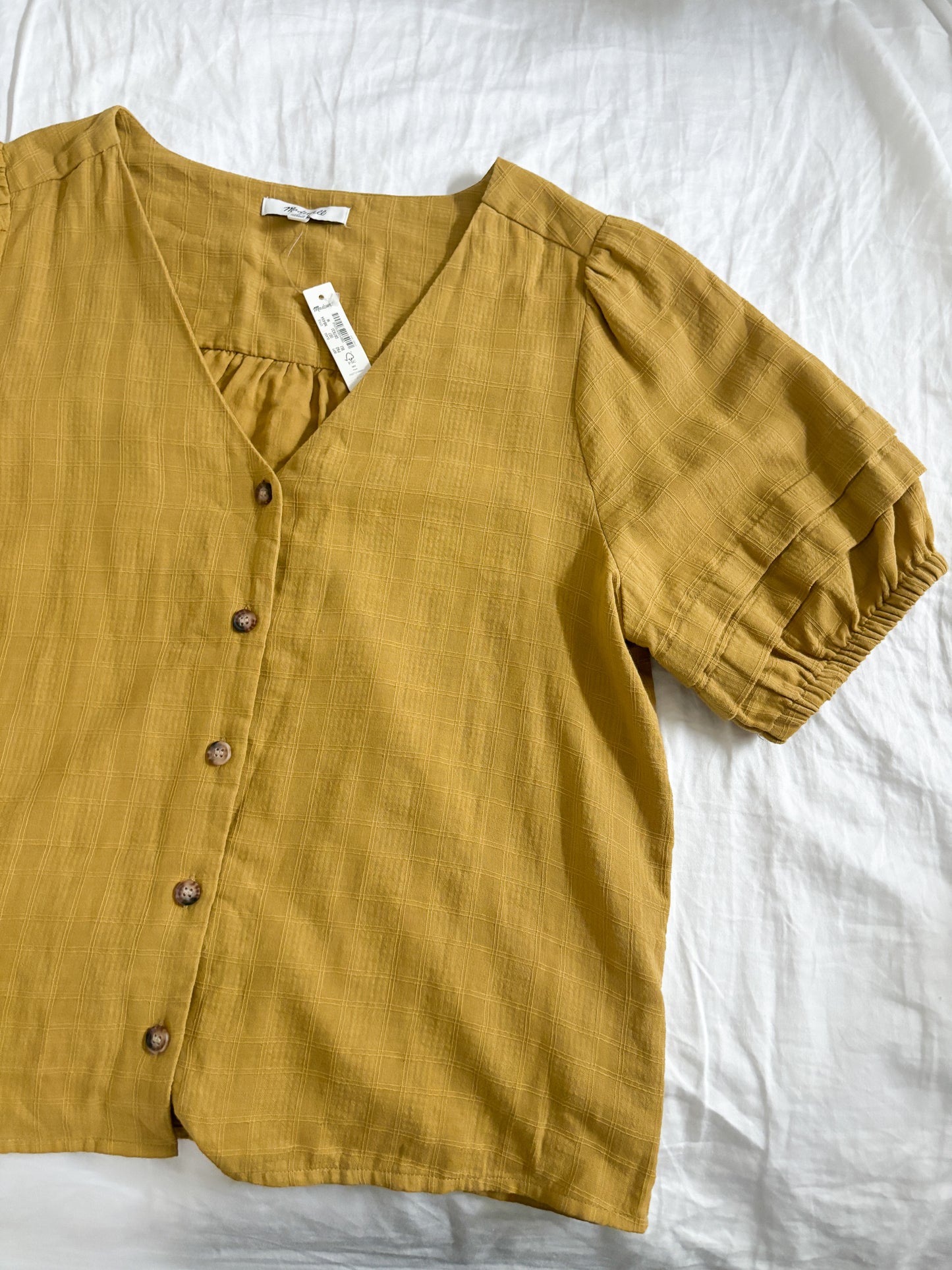 NWT Madewell Puff sleeve blouse (M)