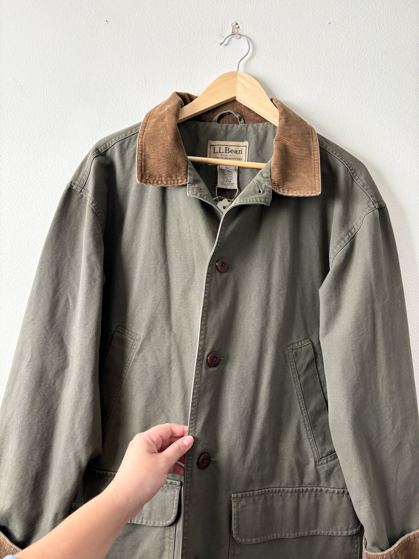 Vintage LL Bean Olive Chore Coat