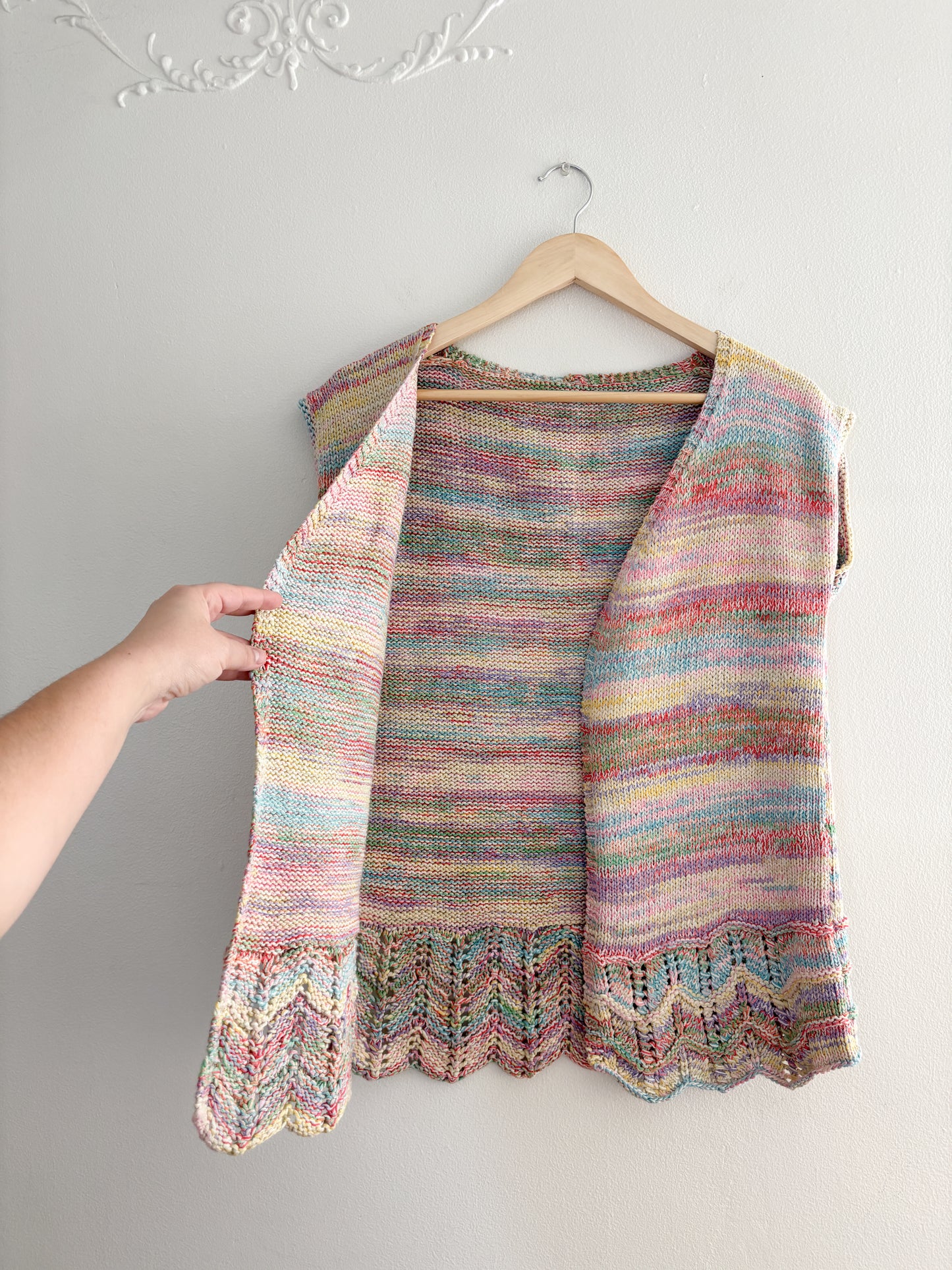 Handmade Colorful Knit Vest (S/M)
