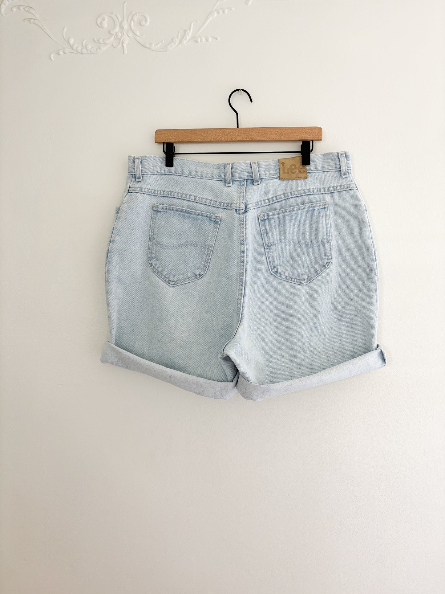 Vintage Light Wash Lee Shorts (37/38”)