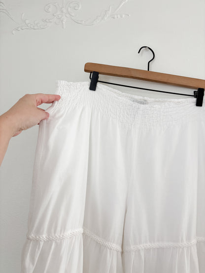 White Ruffle Pants (L/XL)