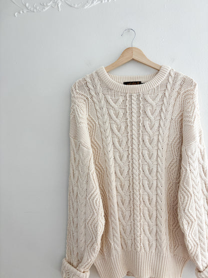 Vintage Eddie Bauer Cable Knit Sweater (L)