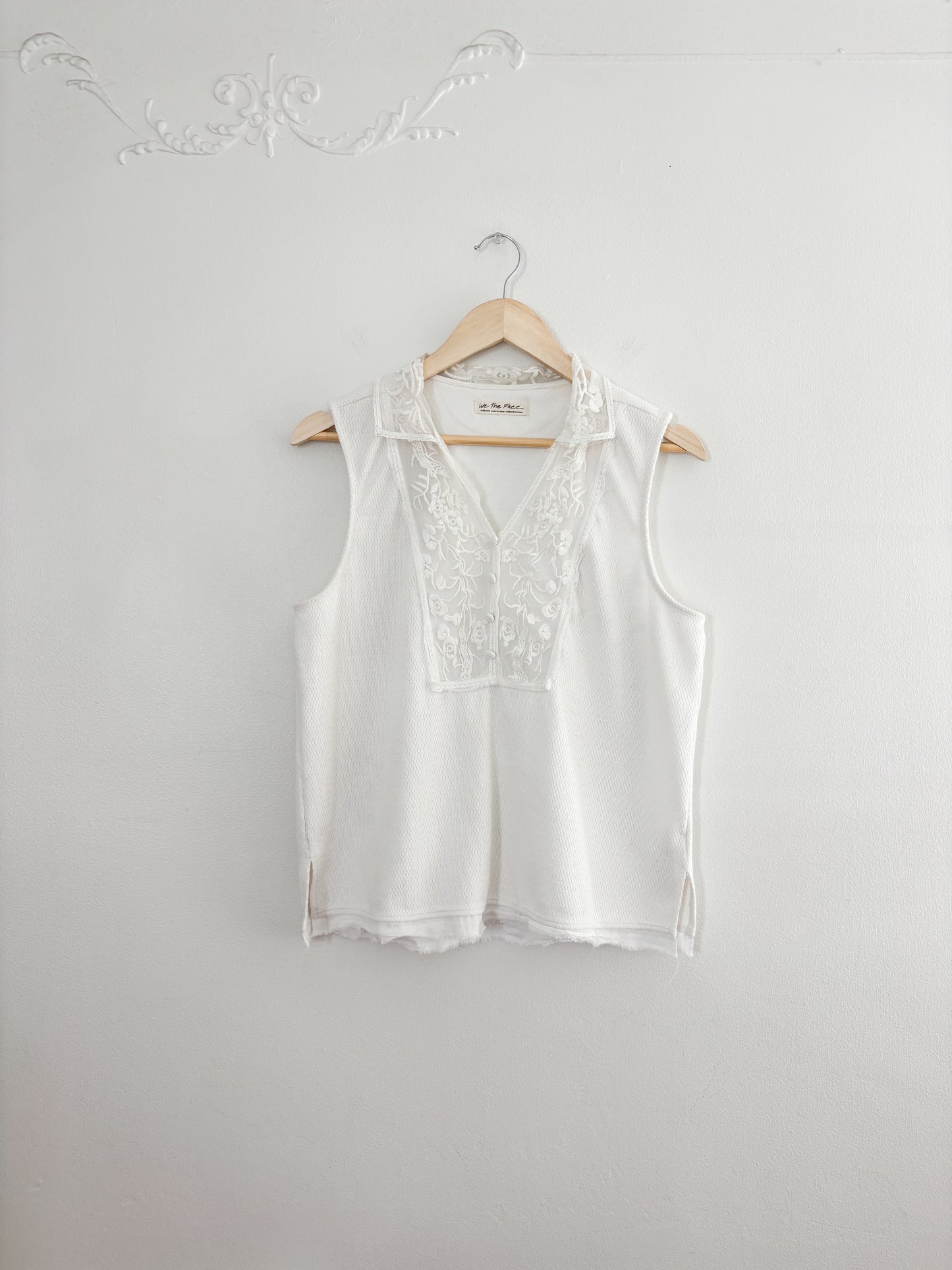 Free People Lace Collared Top (M)