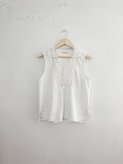 Free People Lace Collared Top (M)