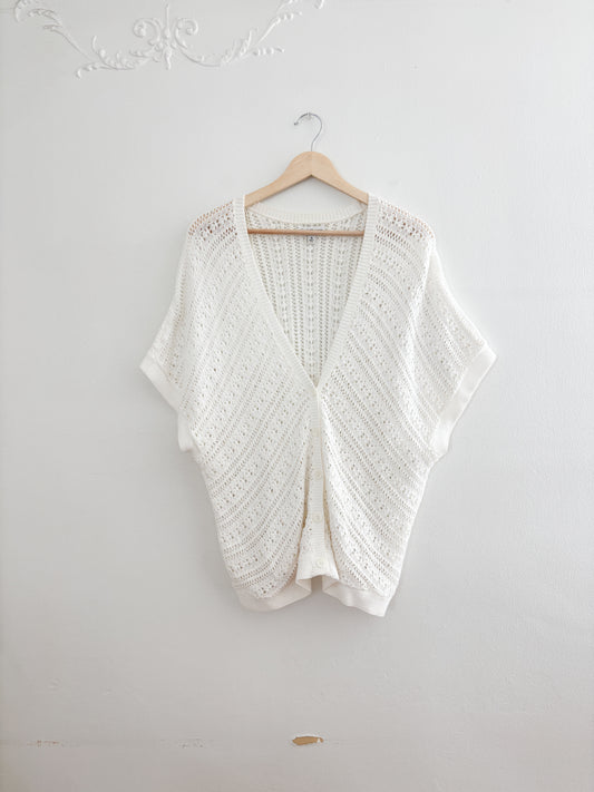 Vintage Croft & Barrow Crochet Cardigan (XL)