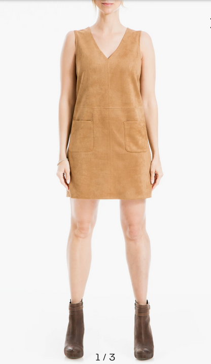 Max Studio Faux Suede Pocket Dress (M/L)