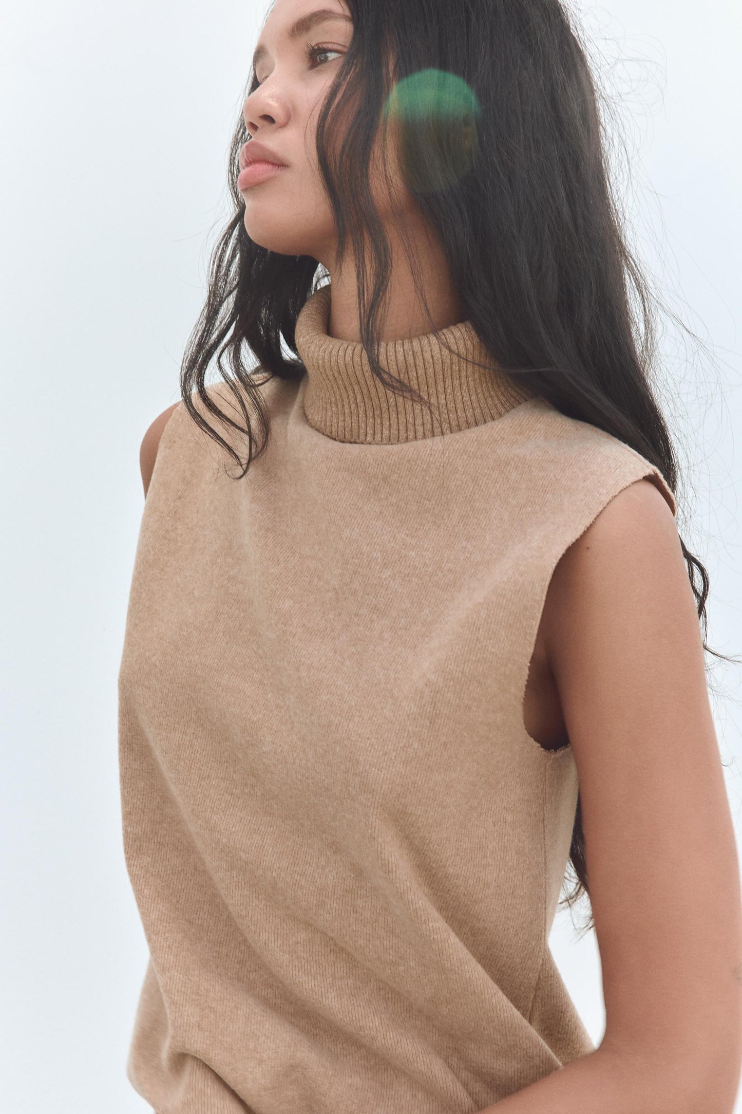 Zara Soft High Collar Top (L)