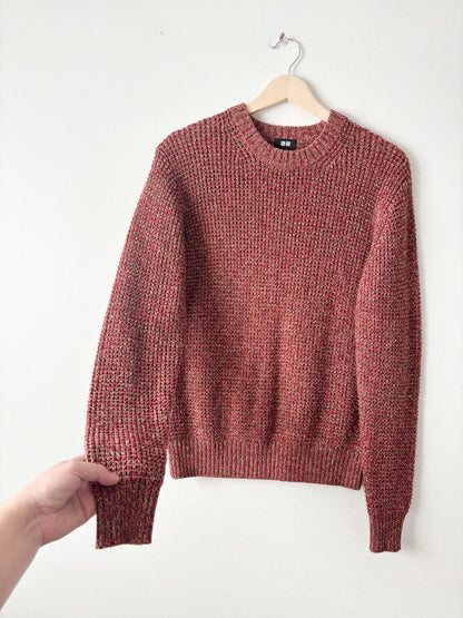 Uniqlo red heathered knit